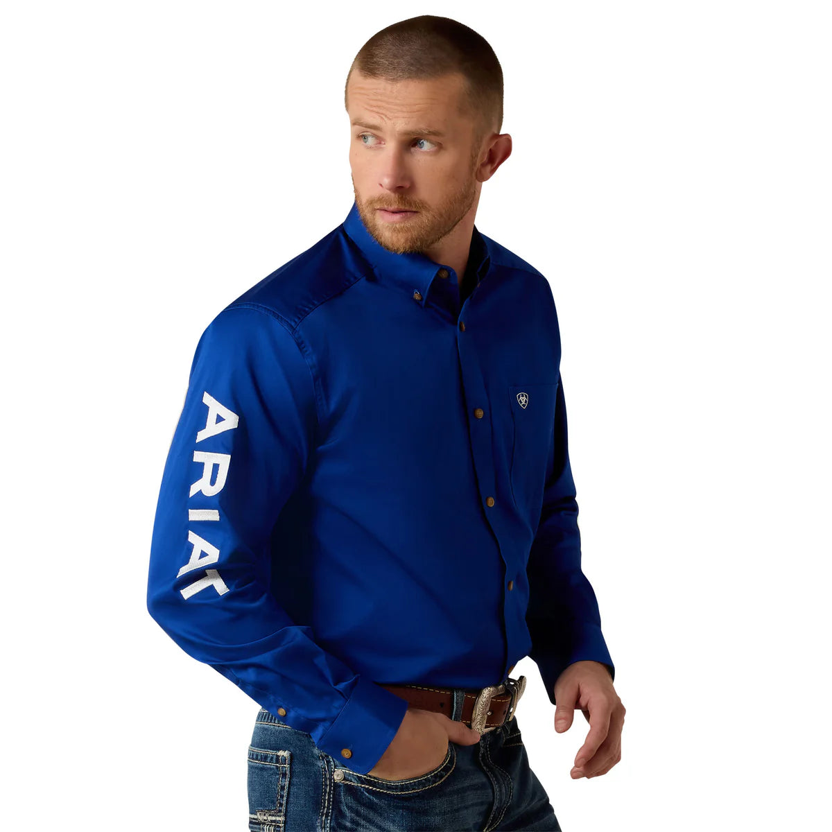 10017498TeamLogoLSShirtUltramarineFront