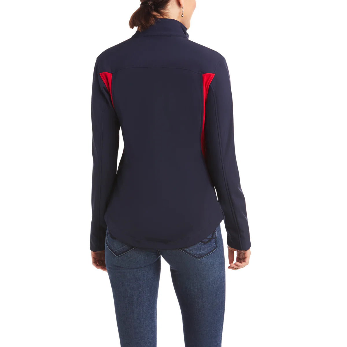 10019208AriatSoftshellJacketNavyBack