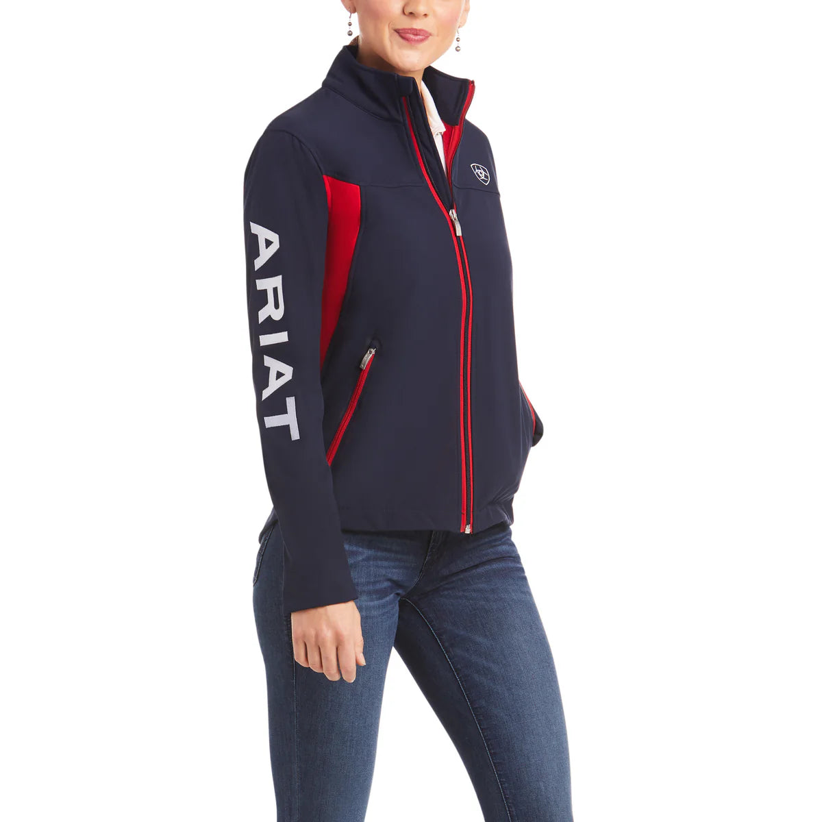10019208AriatSoftshellJacketNavyFront