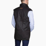 23SP-ROilskinShearlingLinedVestBrownBack