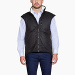 23SP-ROilskinShearlingLinedVestBrownFront