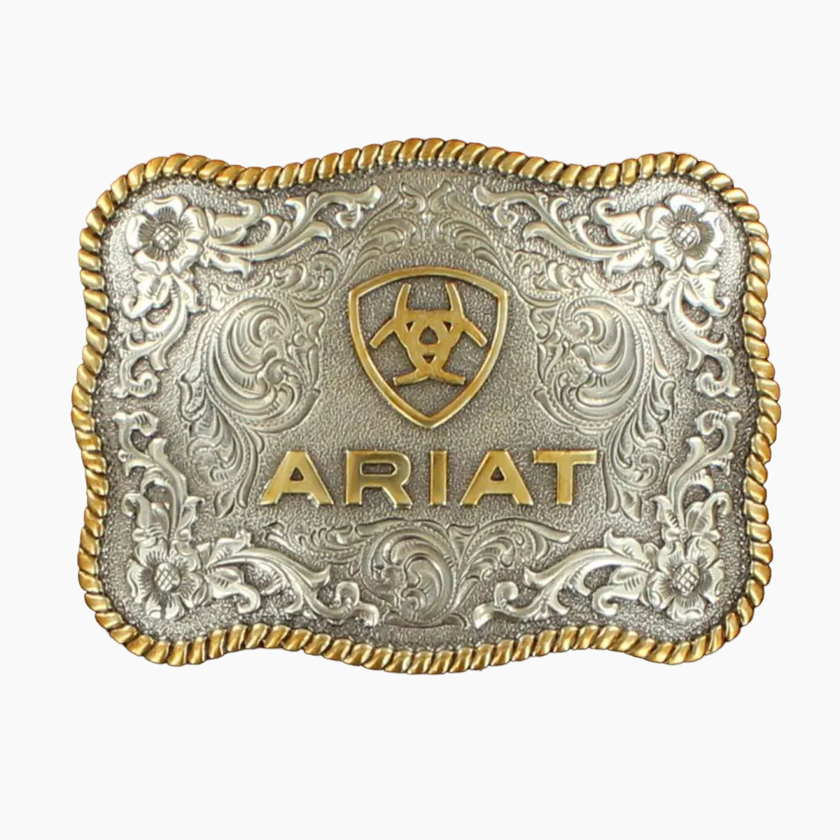 A37007AriatAntiqueBuckleSilver-Gold