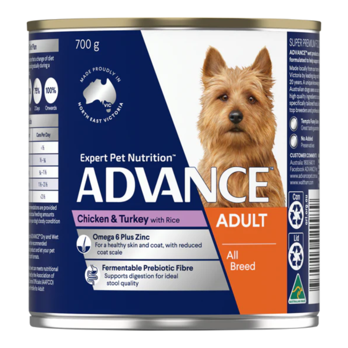 AdultCansChickTurkRice700g