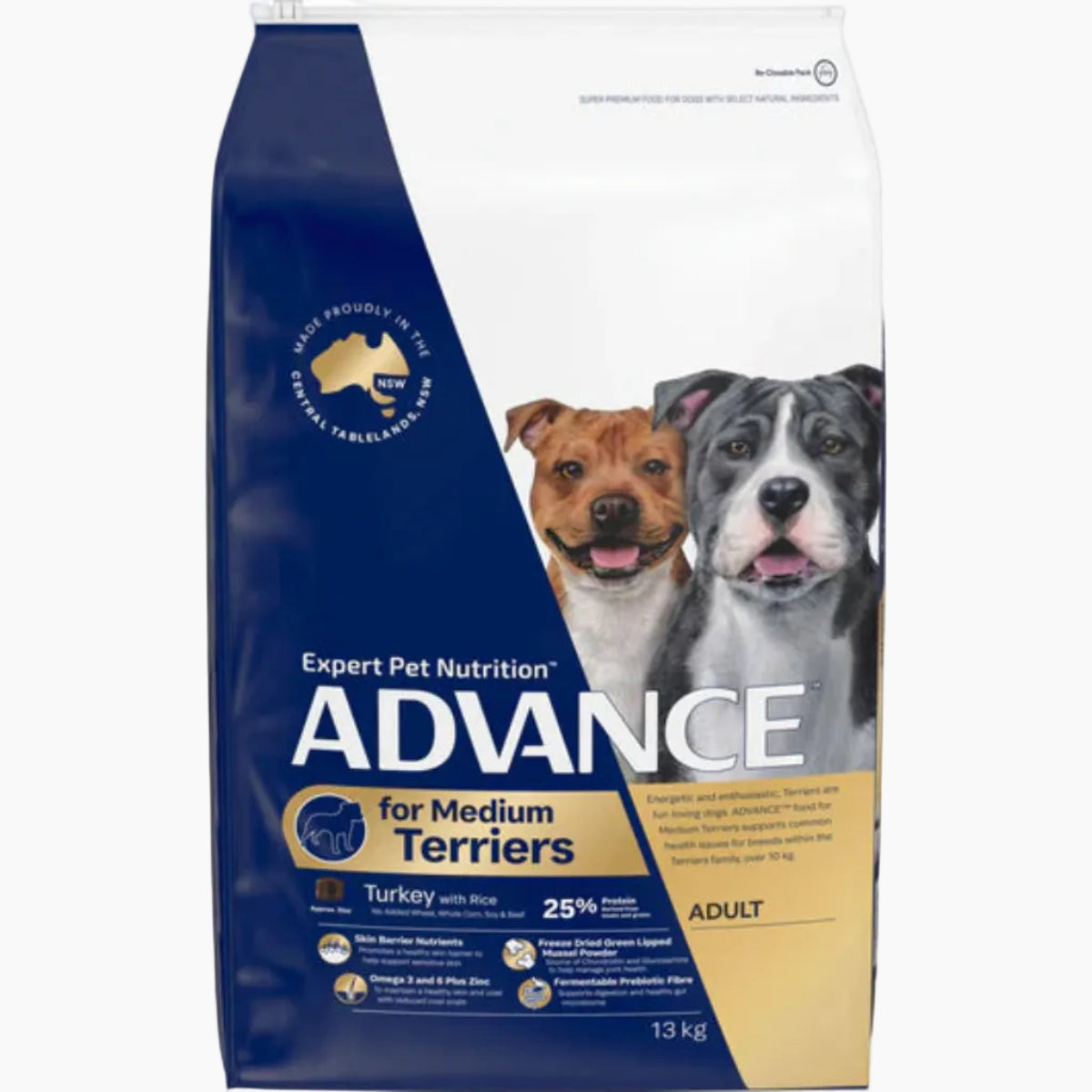 AdultMedBreedTerriersTurkeyRice13kg