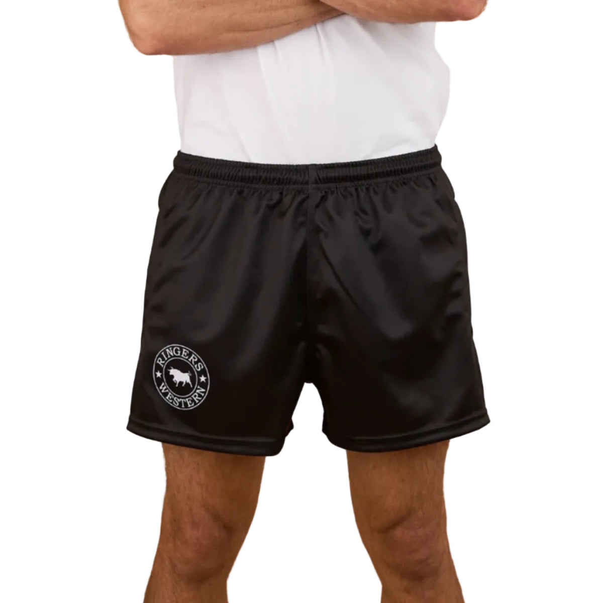 BigRingersFootyShortBlack-WhiteFront
