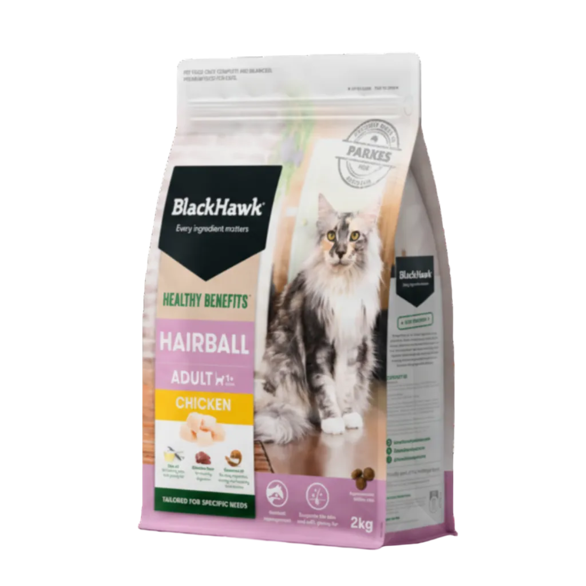 BlackHawkHealthyBenefitsHairballChicken2kg