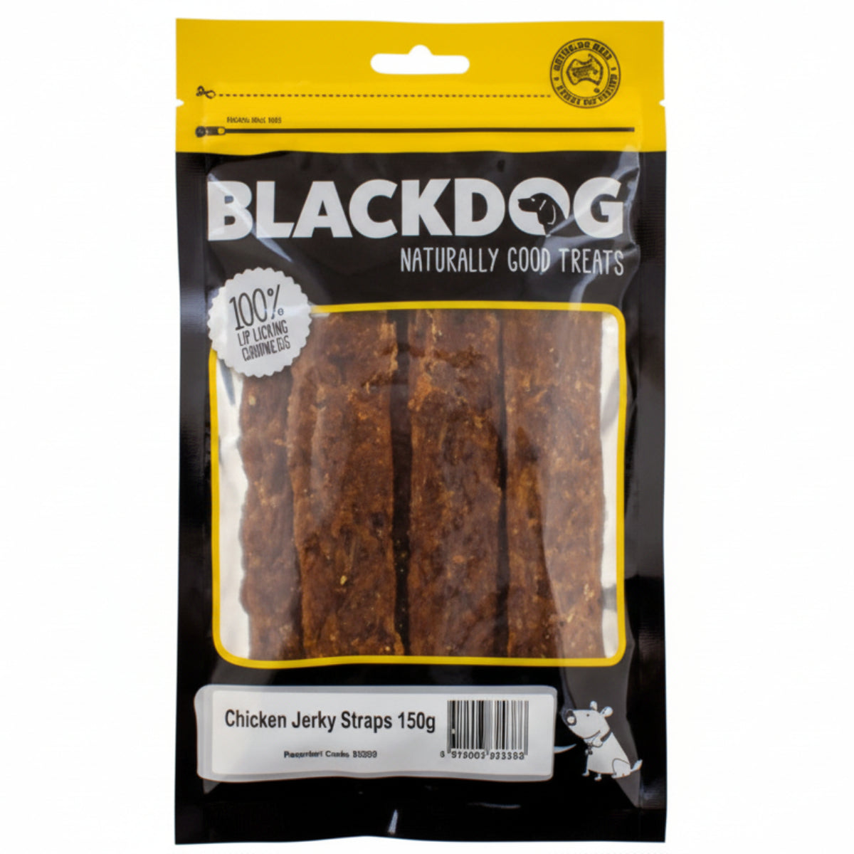 Blackdog Chicken Jerky Straps 150g