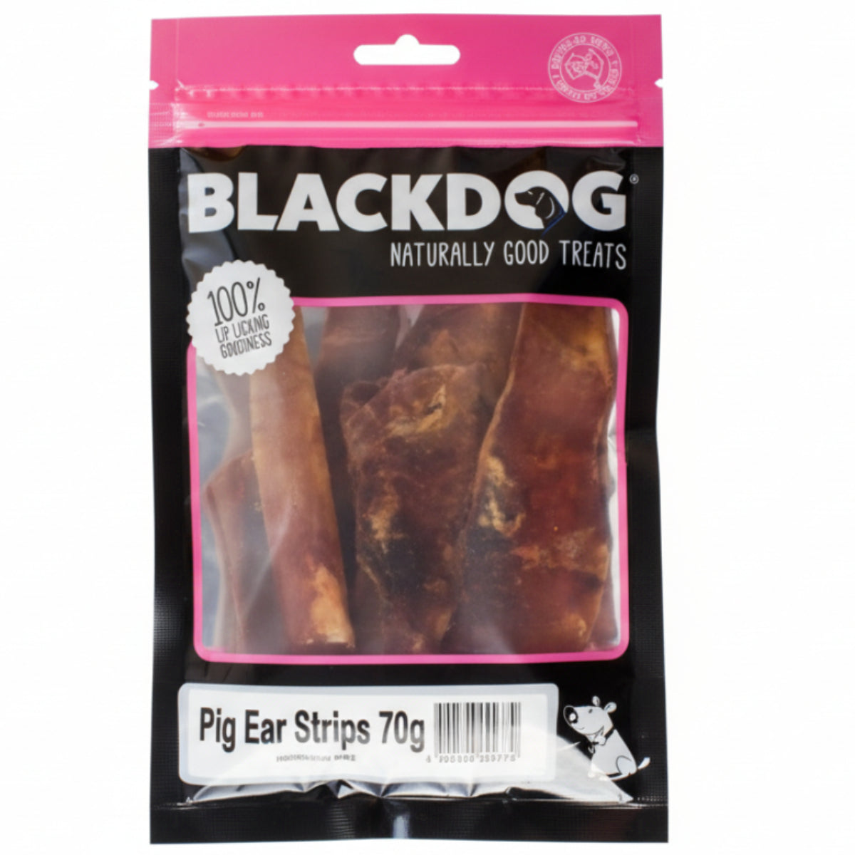 Blackdog Pig Ear Strips 70g