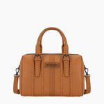 BostonStitchBarrelBagTanFront