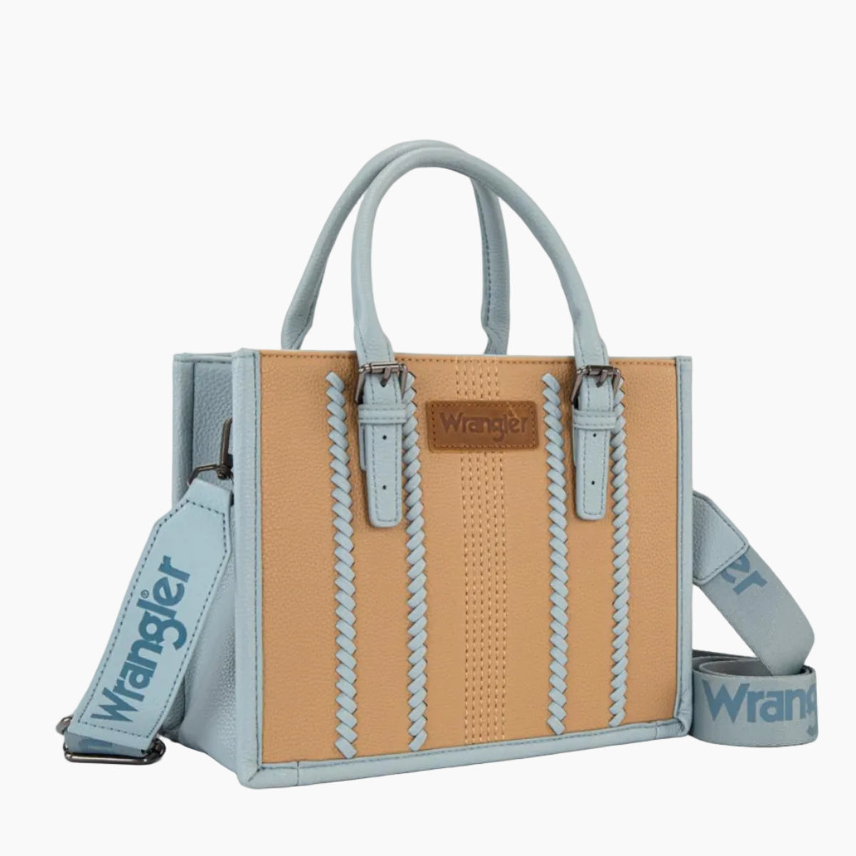 BostonStitchCrossbodyBagBlueFront