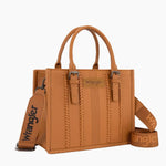 BostonStitchCrossbodyBagTanFront