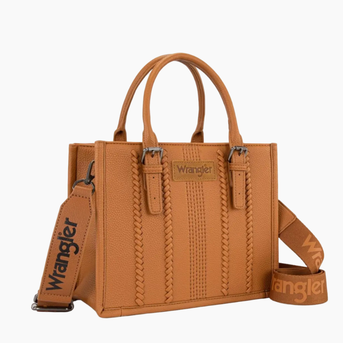BostonStitchCrossbodyBagTanFront