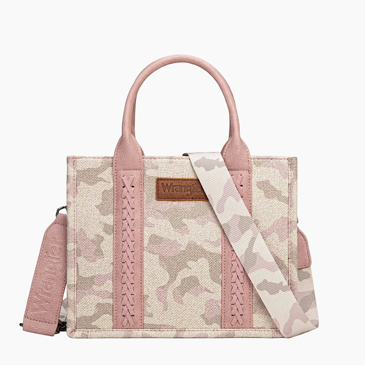 CamoPrintCrossbodyBagLightPinkFront