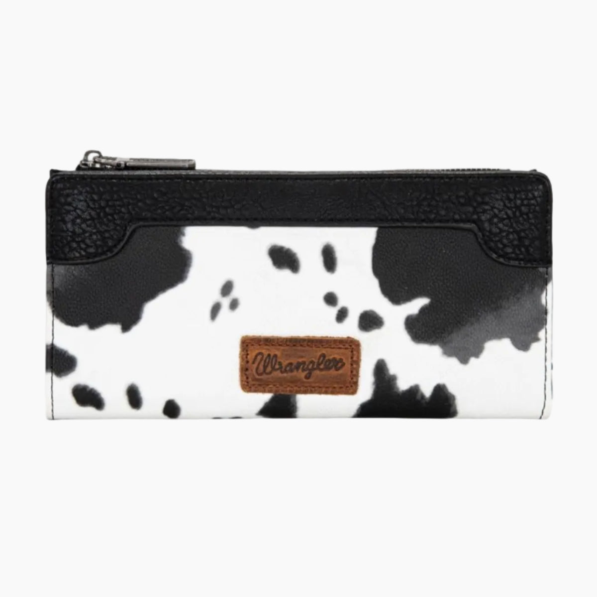 CowPrintSlimWalletBlackFront
