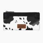 CowPrintSlimWalletBlackFront