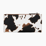 CowPrintSlimWalletTanBack