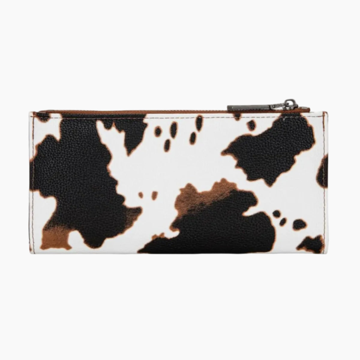 CowPrintSlimWalletTanBack