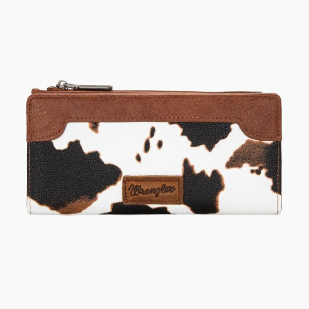 CowPrintSlimWalletTanFront