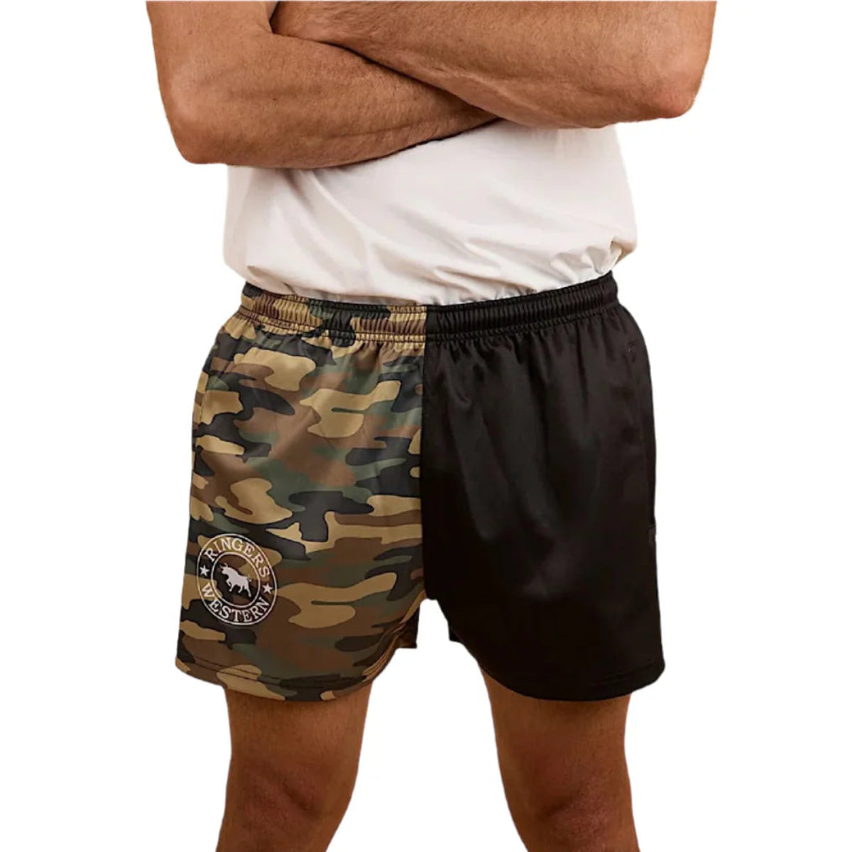 FootyShortsFrontCamo-Black