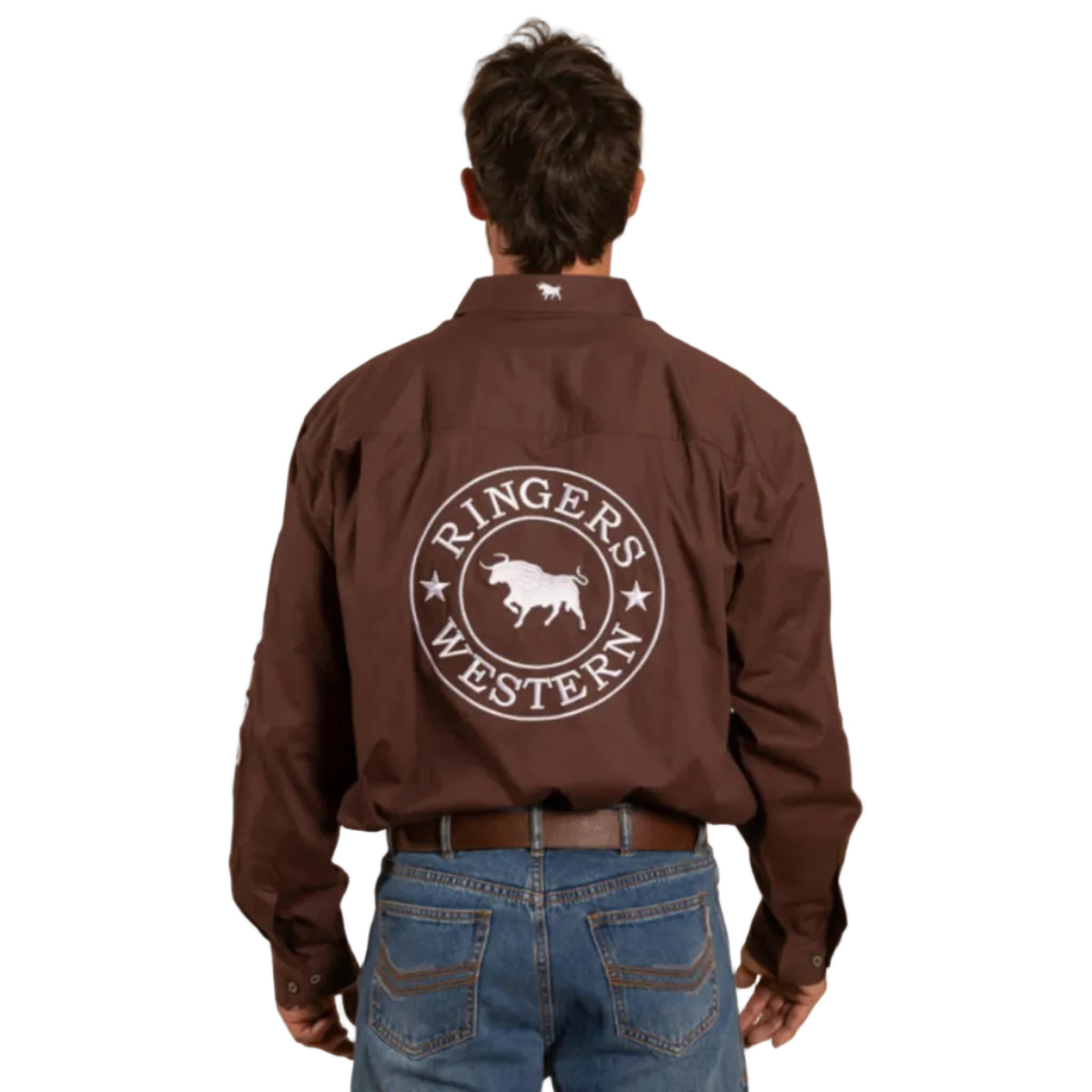 HawkeyeLSFullShirtChocolateBack