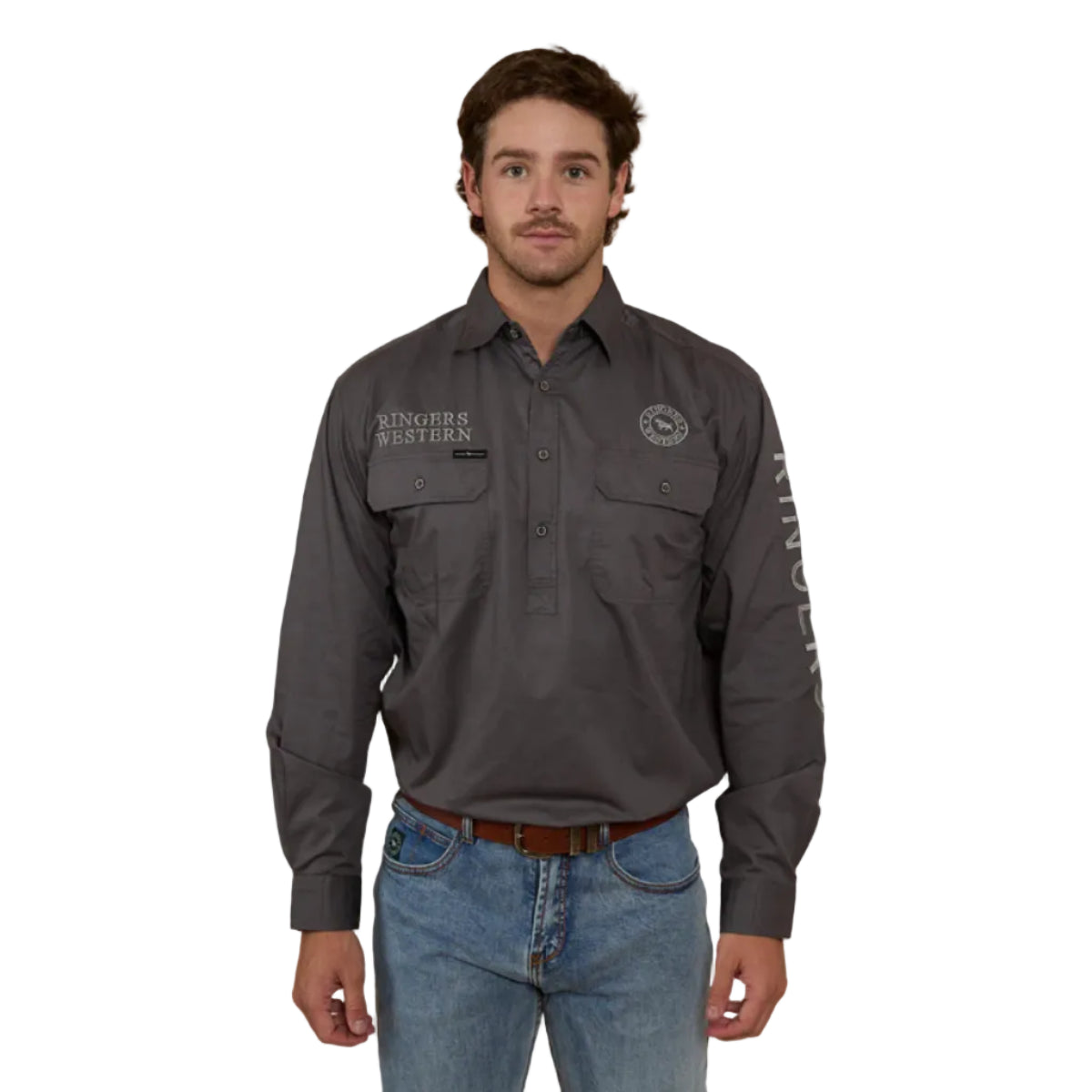 HawkeyeLSHalfShirtMagnum-UltGreyFront