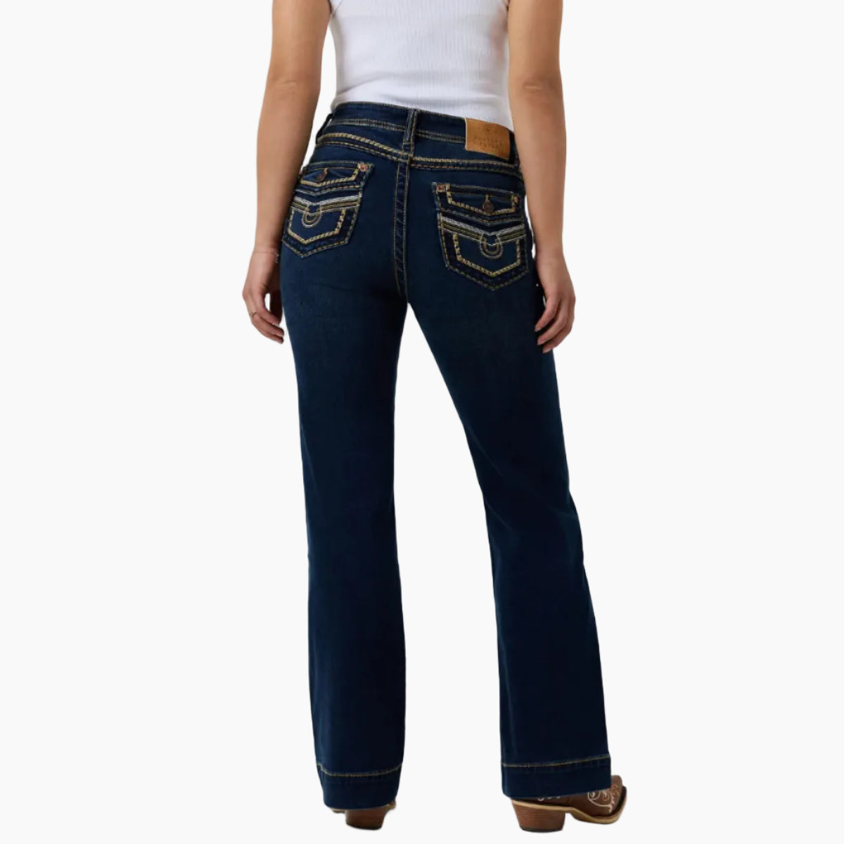IndiRodeoJeansDarkDenimBack