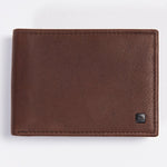 K-RooRFIDSlimLeatherWalletBrownFront