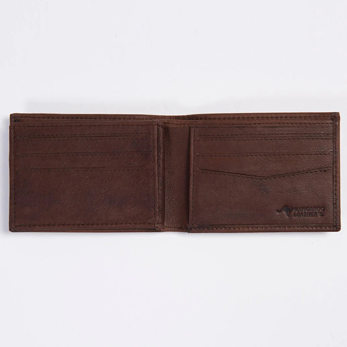 K-RooRFIDSlimLeatherWalletBrownInside