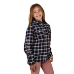 KidsRoryFlannelShirtNavy-PinkFront