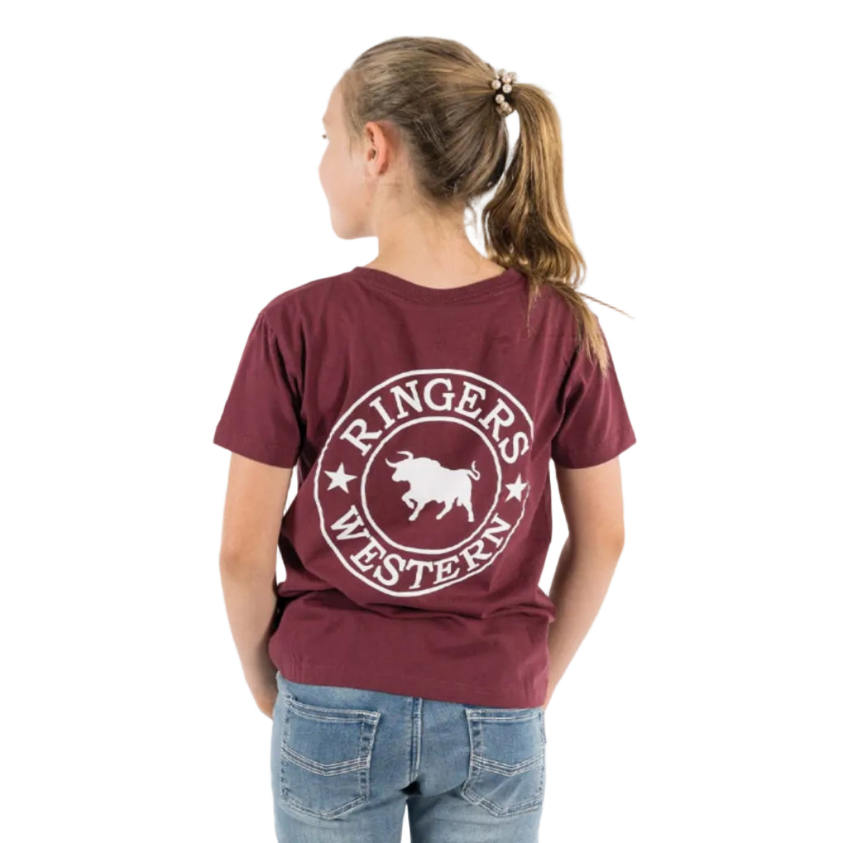 KidsSignatureTeeBurgundyBack