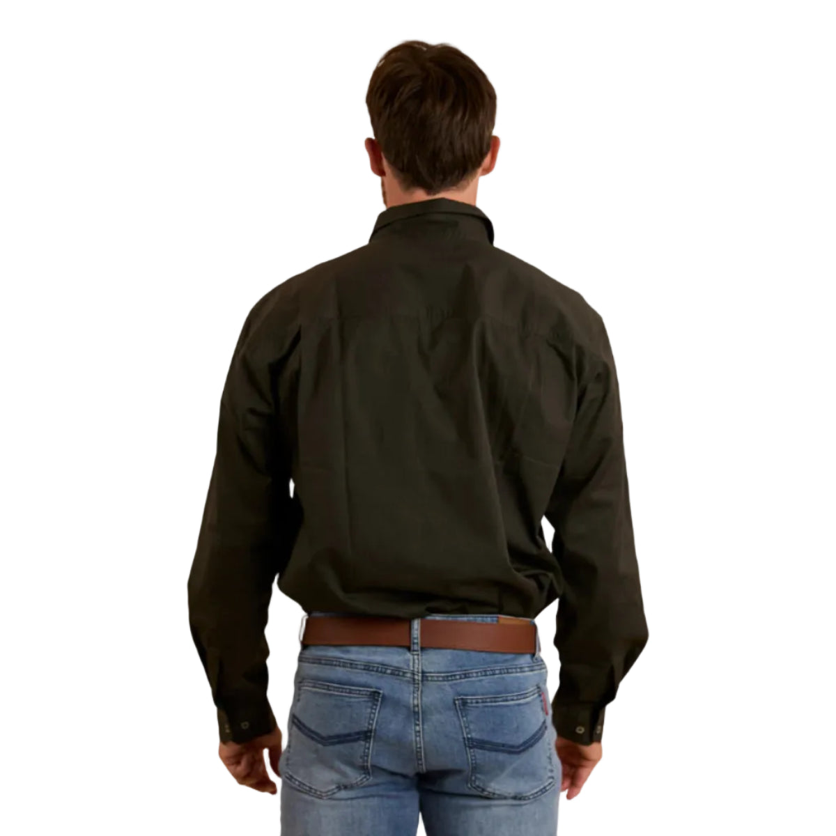 KingRiverLSHalfShirtCharcoalBack