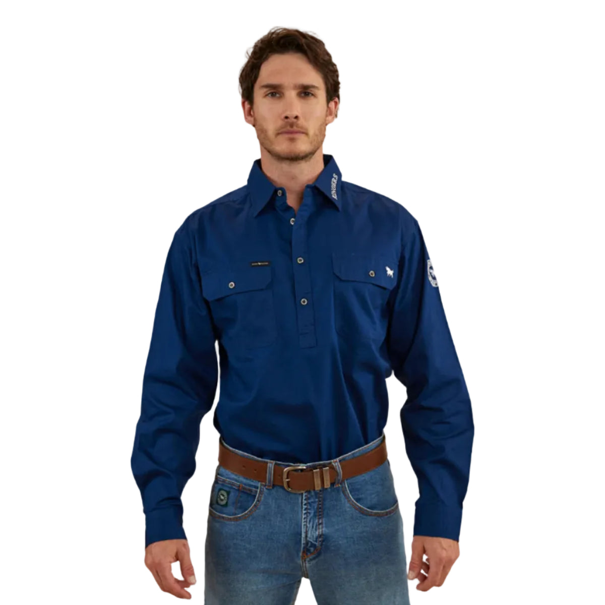 KreigerLSHalfShirtNavyFront