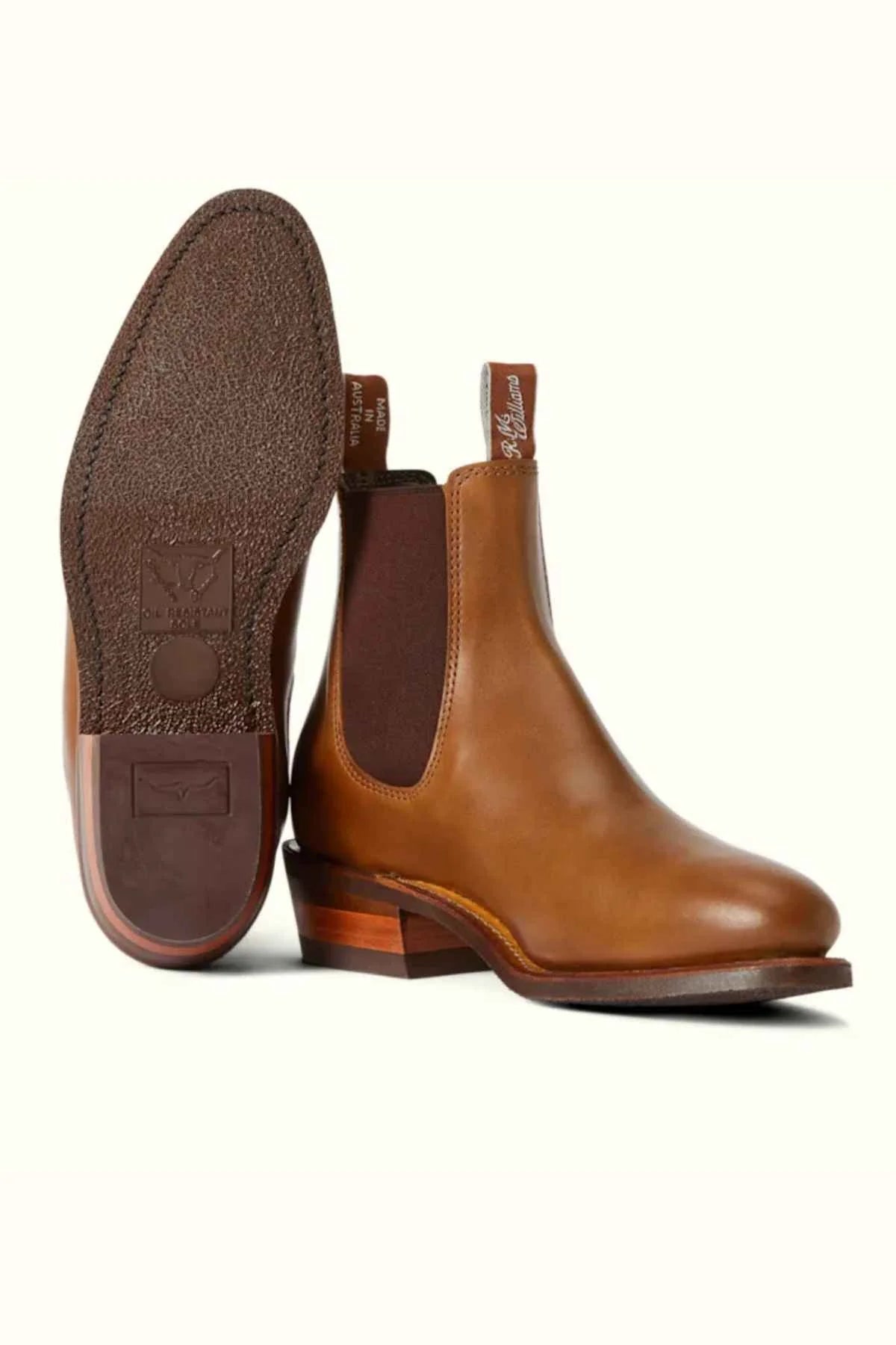 Lady Yearling boot – caramel pull-up leather
