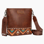 LanaAztecCrossbodyBagTanFront