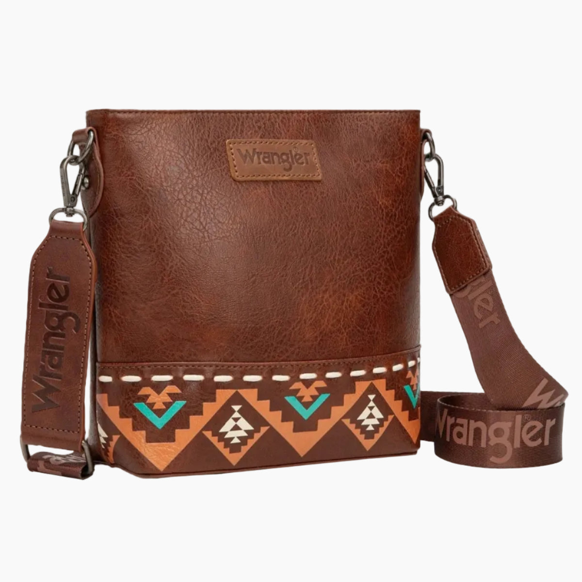 LanaAztecCrossbodyBagTanFront