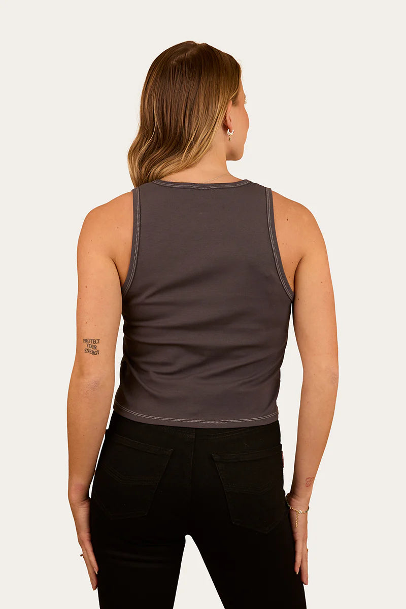 Lets Horse Around Rib Tank - Washed Black