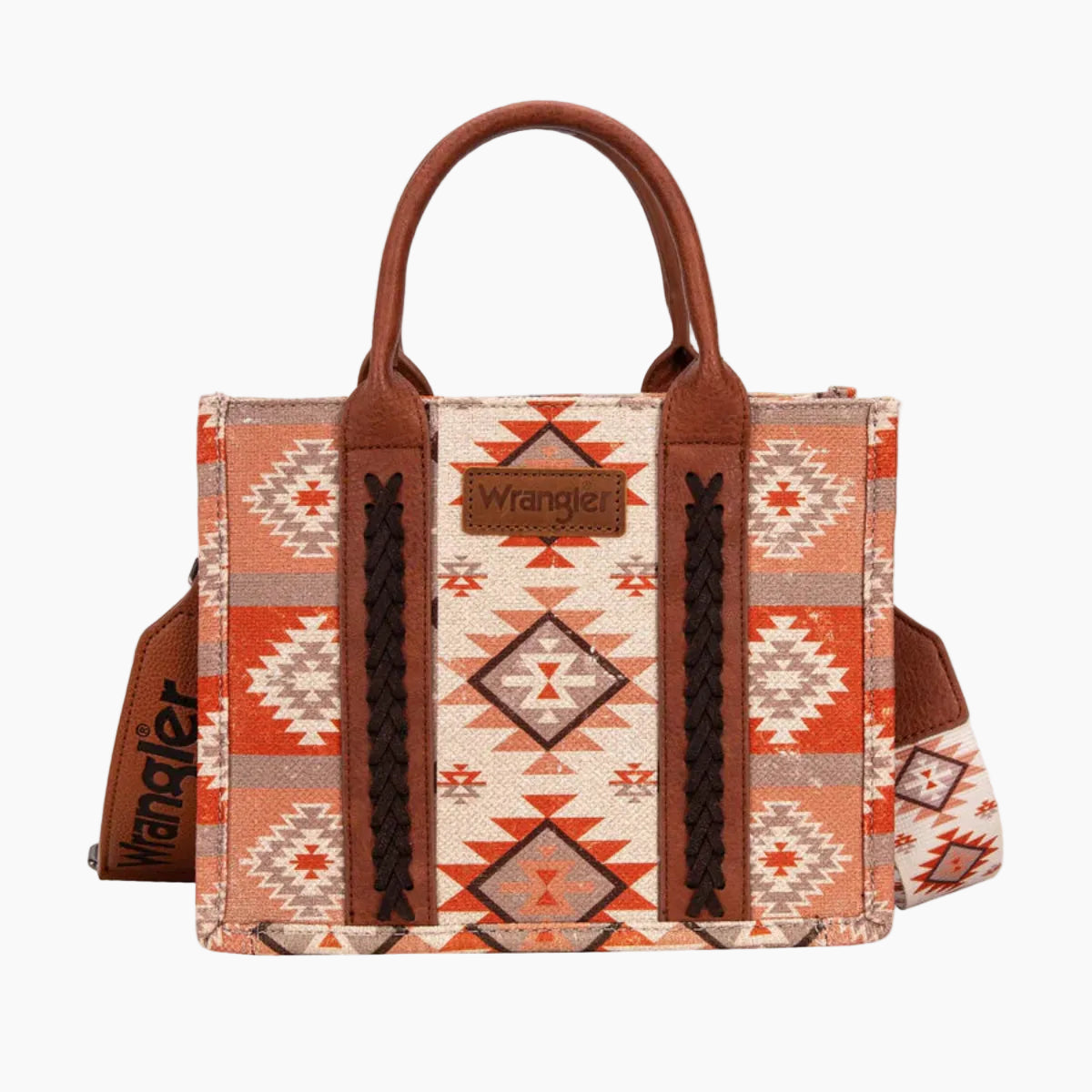 MacyAztecCrossbodyBagTanFront