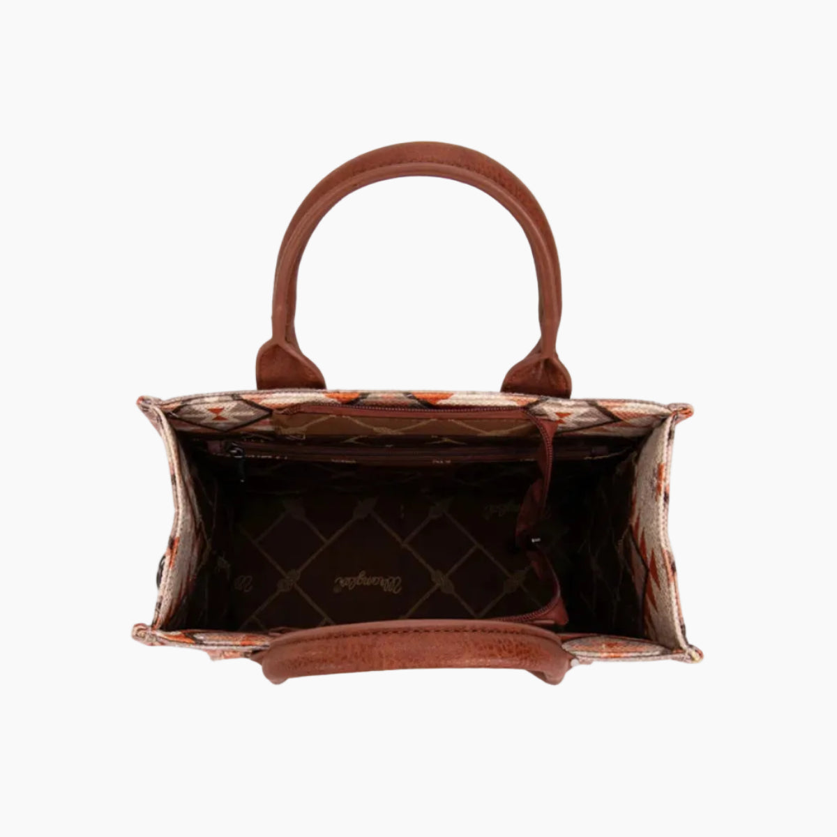 MacyAztecCrossbodyBagTanInside