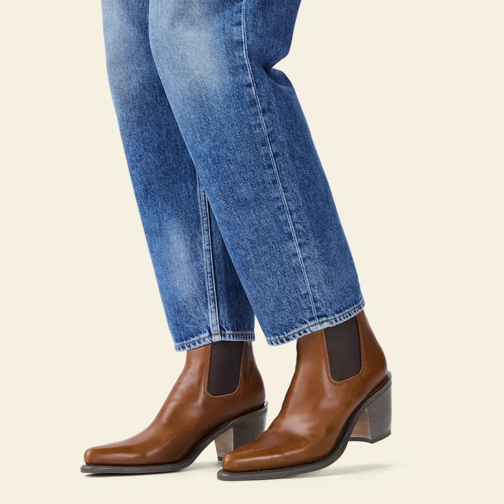 Maya boot – tan pull-up leather
