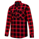 MensClosedFrontFlanneletteRM123SCFRed-Black