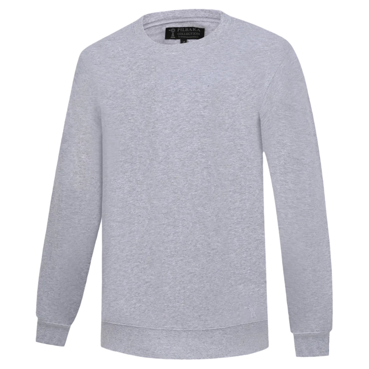 MensCrewNeckFleecePilloverRMPC140GreyMarle