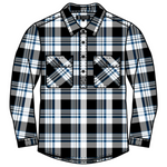 MensFlanneletteClosedFrontShirtW26-RM123FCFBlack-White-Slate-Blue