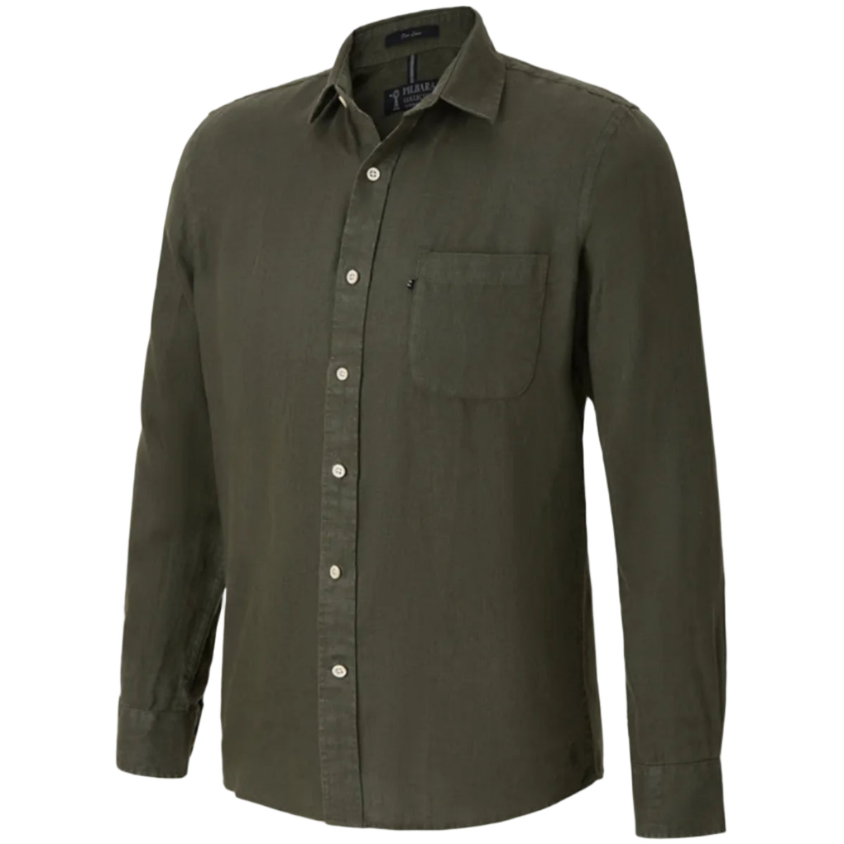 MensLinenLSShirtOlive
