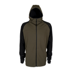 MensMicrofleeceZip_ThroughHoodieOliveFront