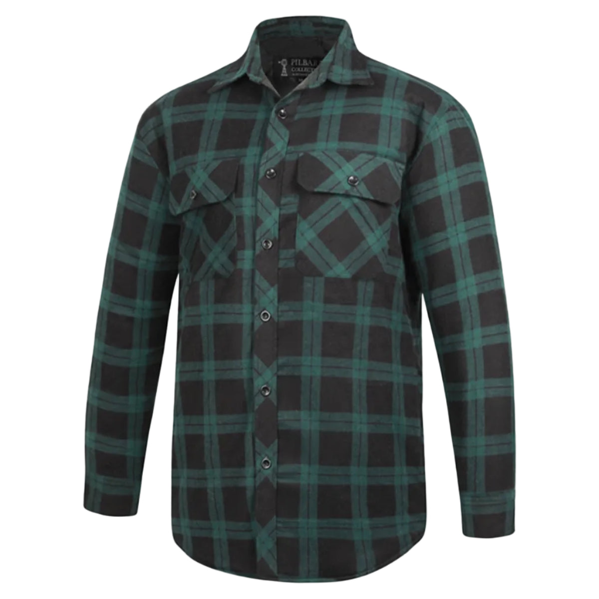 MensOpenFrontFlanneletteRM123SOFGreen-Black