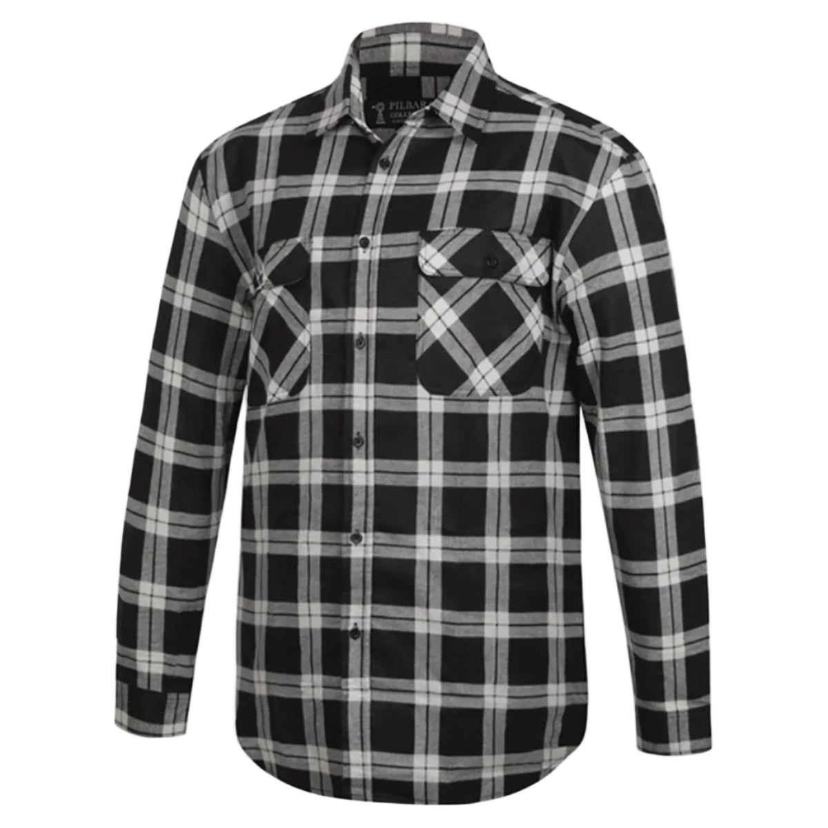 MensOpenFrontFlanneletteRM123SOFGrey-Black