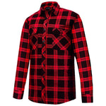 MensOpenFrontFlanneletteRM123SOFRed-Black