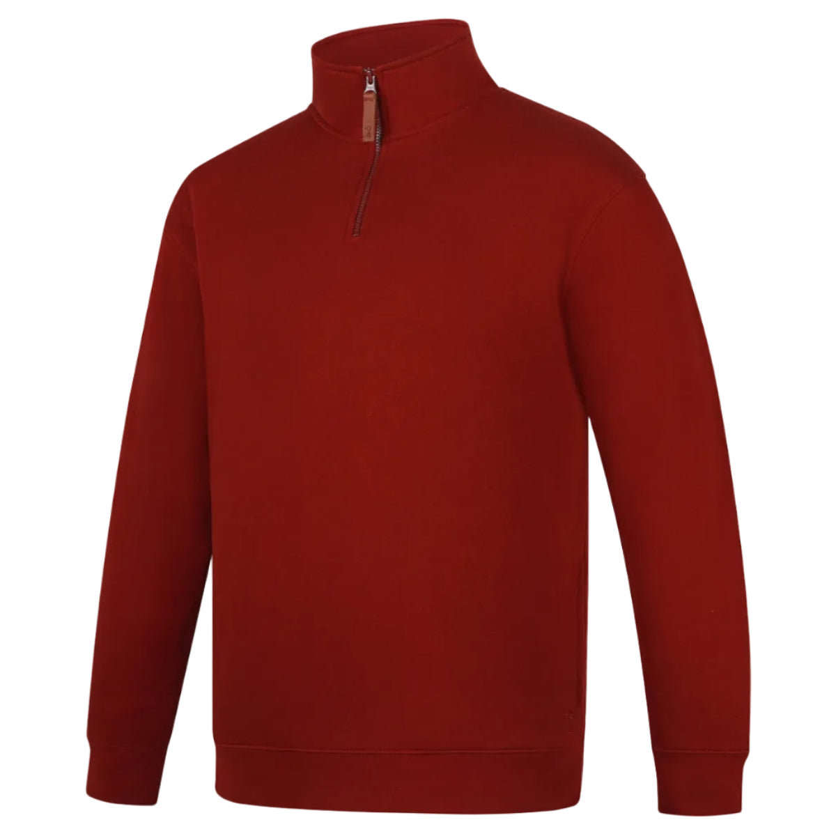 MensZipperFleecePulloverMerlot