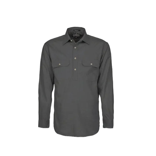 Mens Pilbara Closed Front L/S Shirt