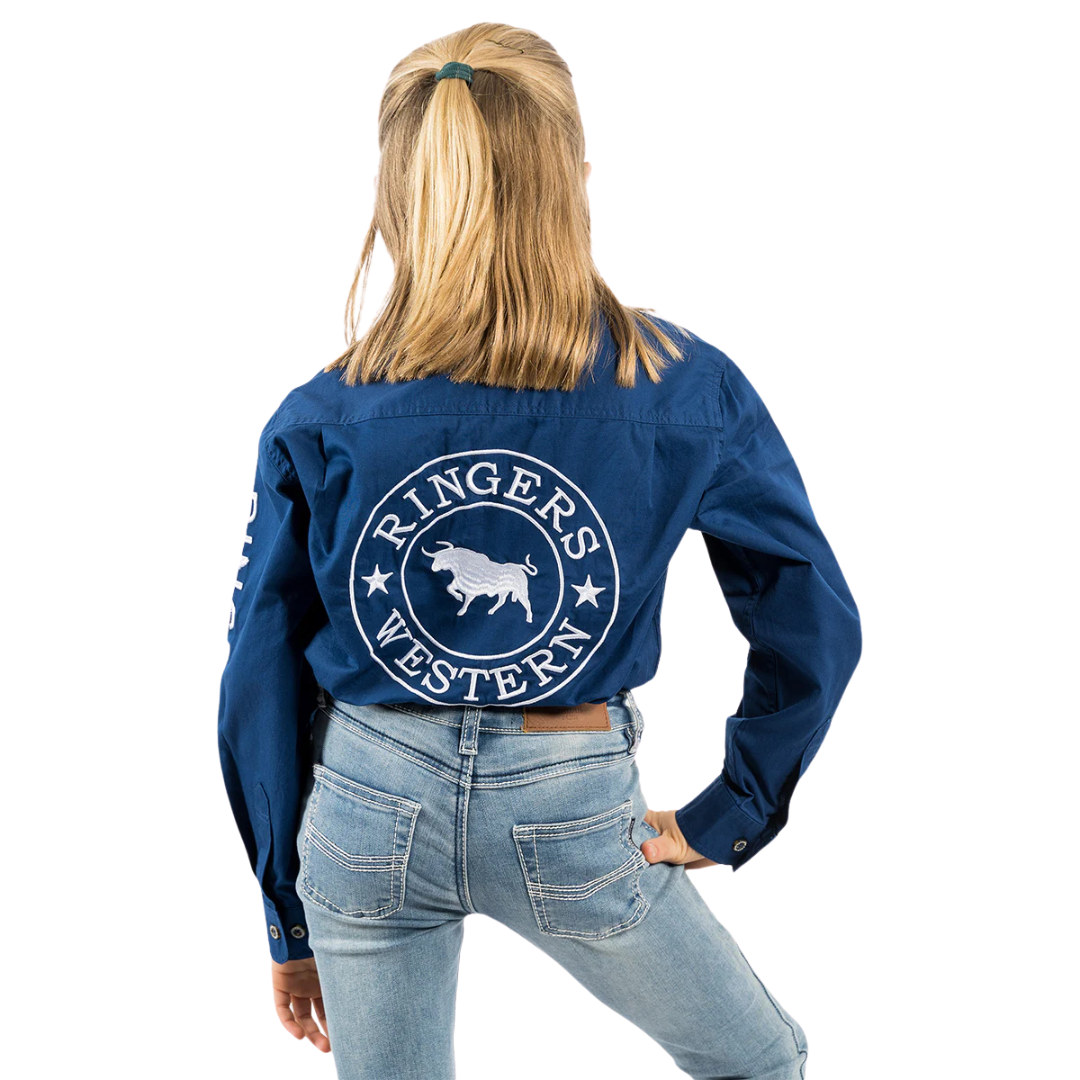 Jackaroo Kids Full Button Embroidered Work Shirt